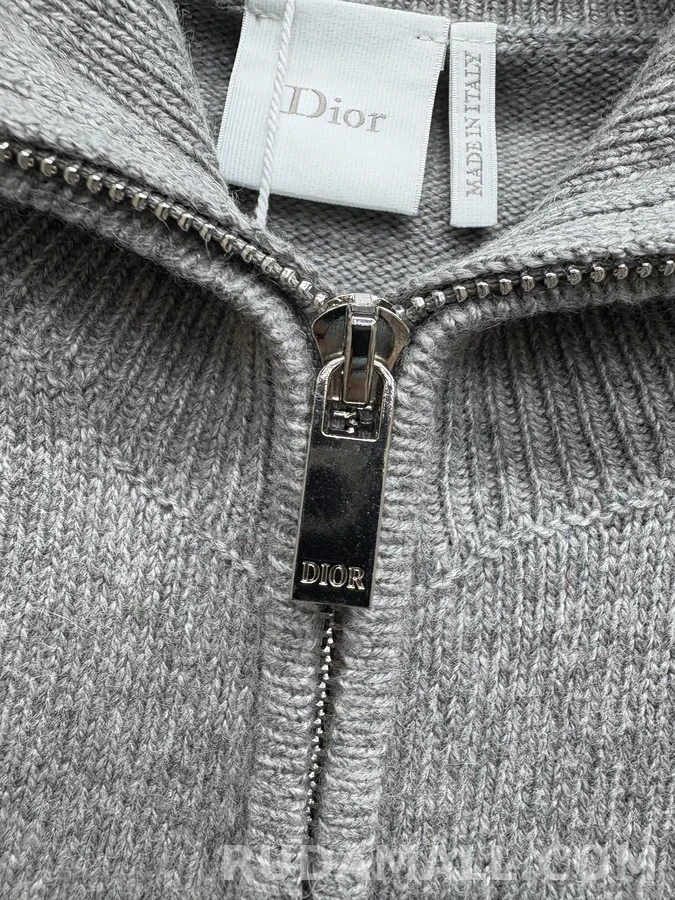 디올 디올 눈꽃 자수 라펠 니트 가디건 상세 이미지