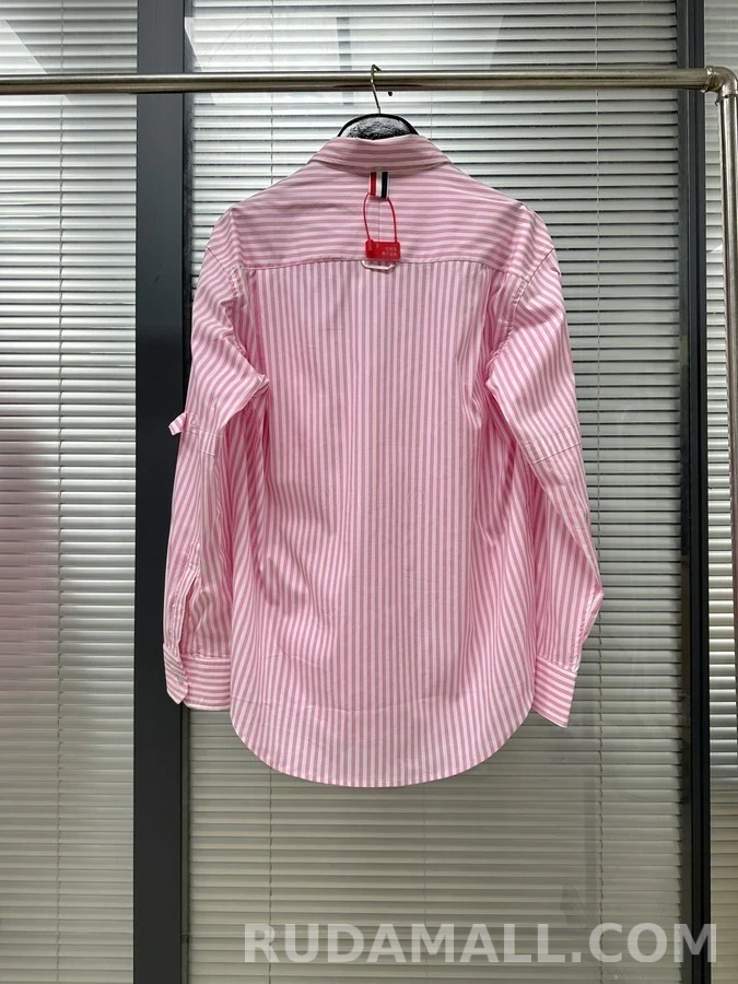 톰브라운 톰브라운 하트 독 자수 스트라이프 셔츠 상세 이미지