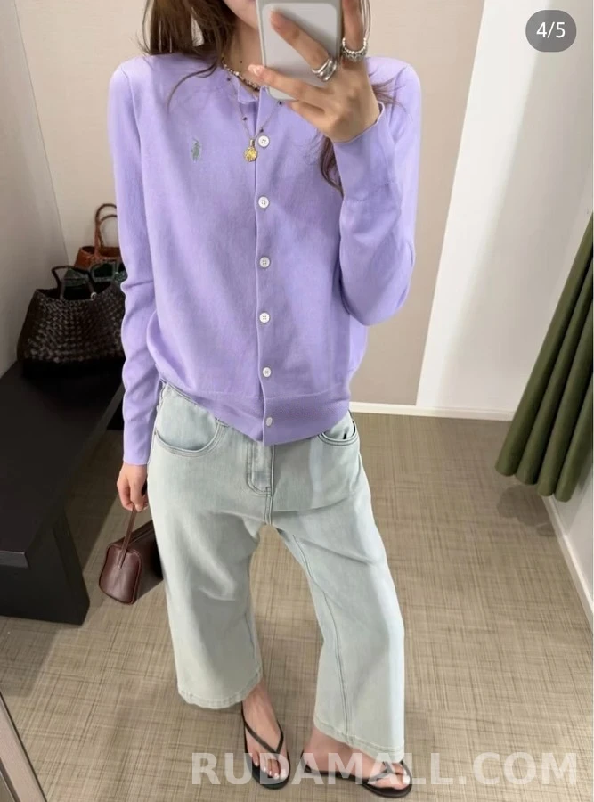 폴로 랄프 로렌 폴로 랄프 로렌 라운드넥 가디건 상세 이미지