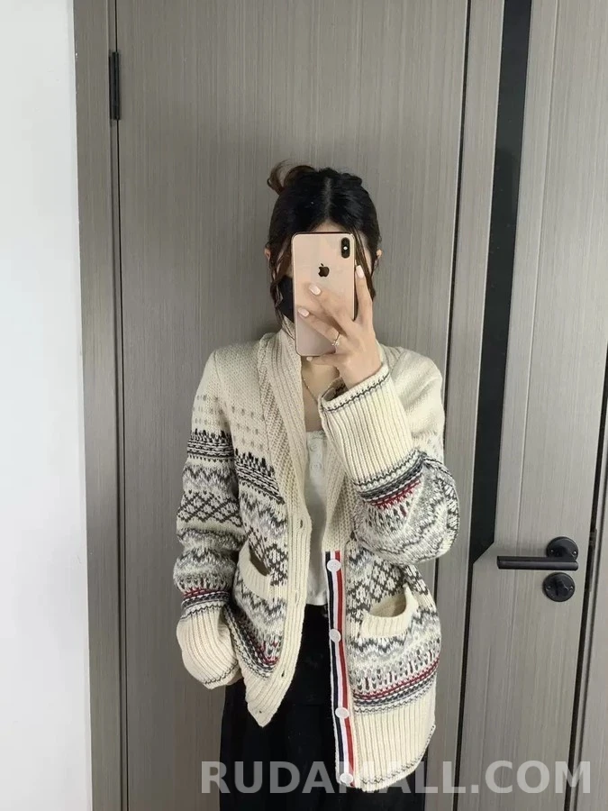 톰브라운 톰브라운 페어아일 니트 가디건 상세 이미지