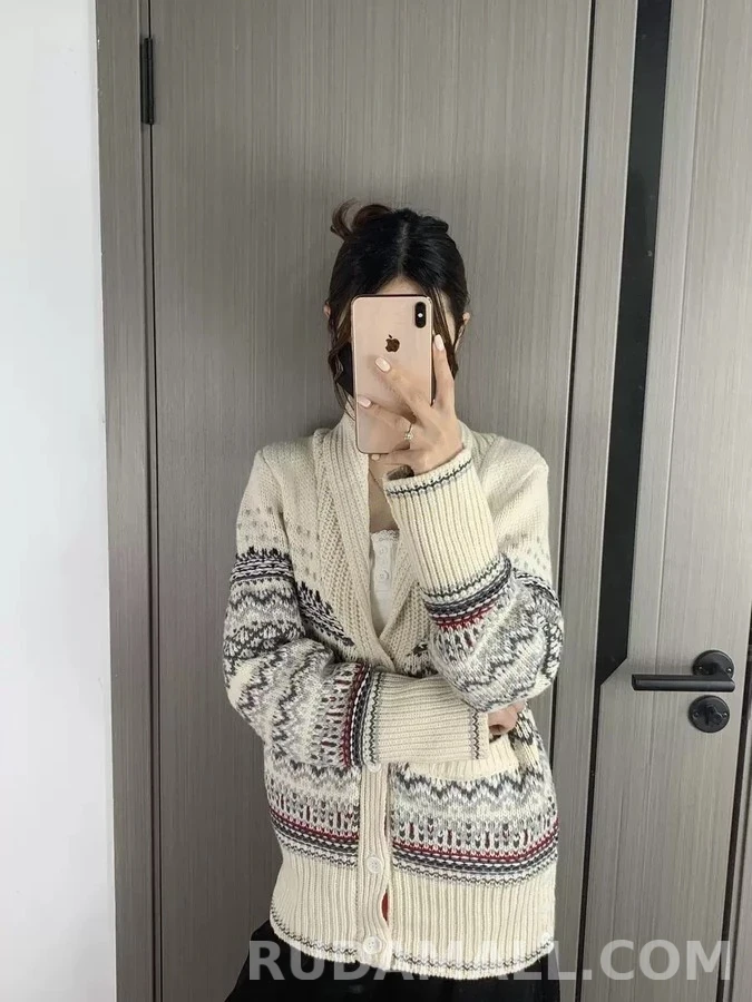 톰브라운 톰브라운 페어아일 니트 가디건 상세 이미지