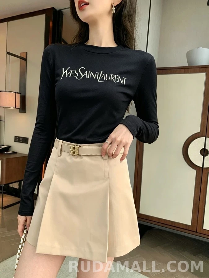 생로랑 세인트로랑 레터링 긴팔 티셔츠 상세 이미지