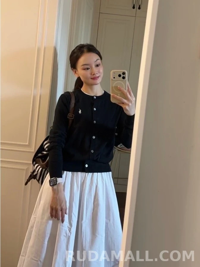 폴로 랄프 로렌 폴로 랄프 로렌 피마 코튼 포니 로고 가디건 상세 이미지