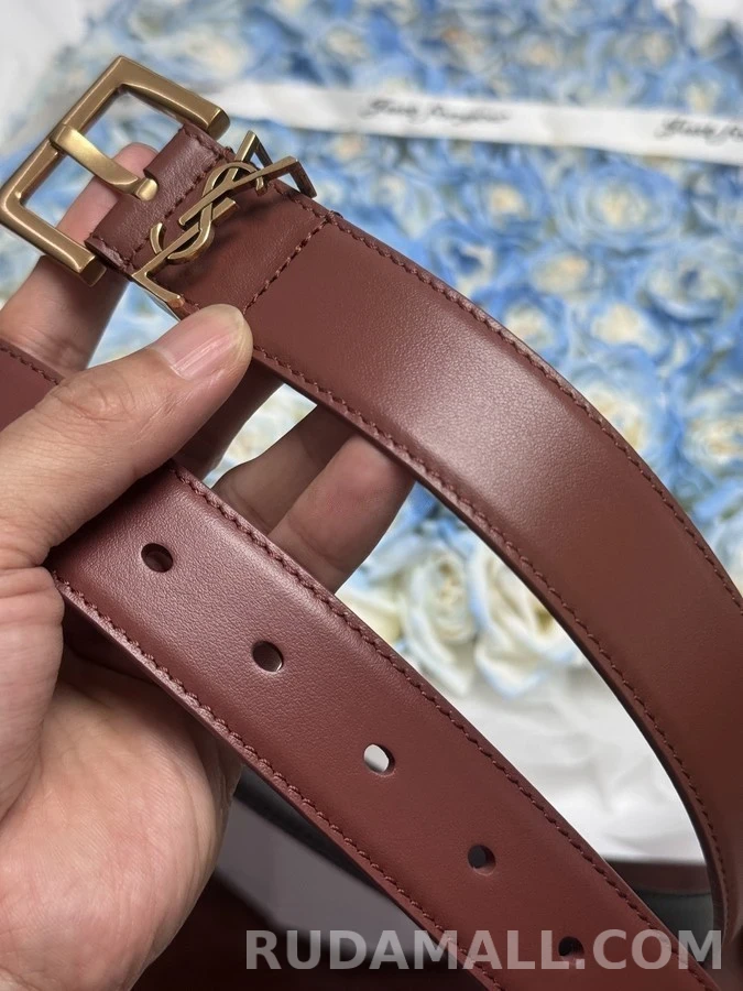 생로랑 세인트로랑 모노그램 스퀘어 버클 벨트 상세 이미지