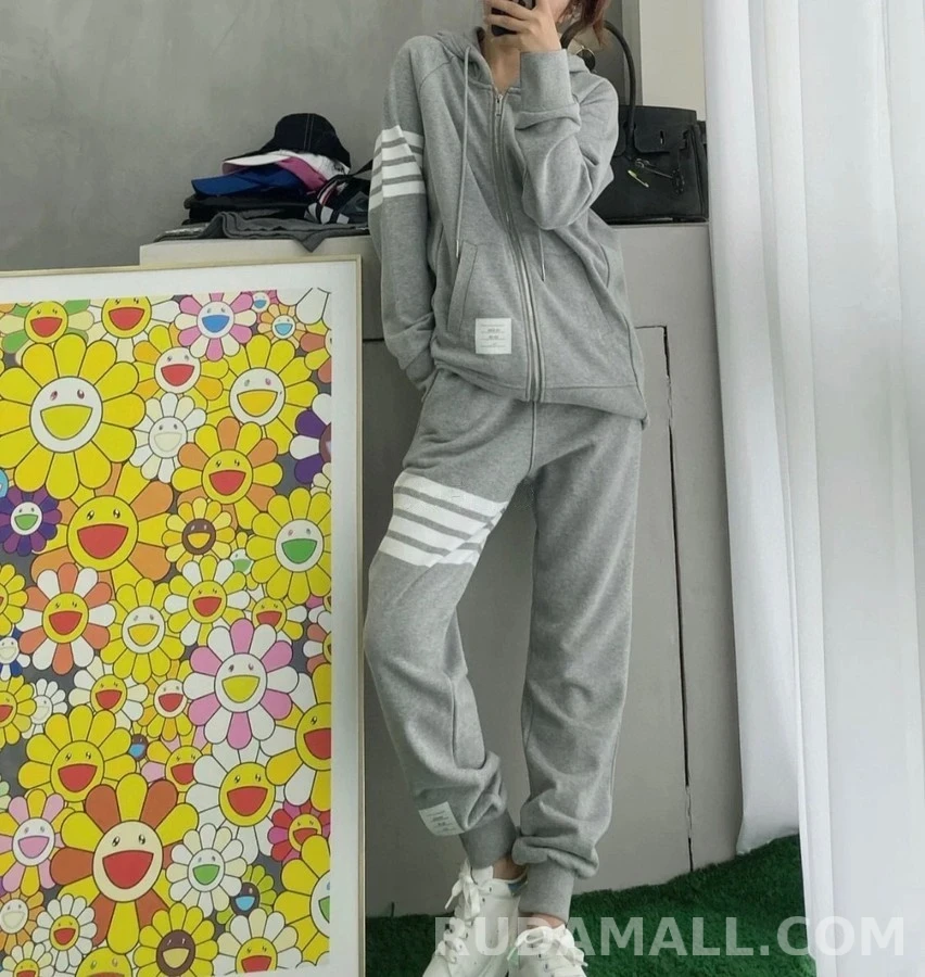 톰브라운 톰브라운 시그니처 스트라이프 후드 집업 상세 이미지