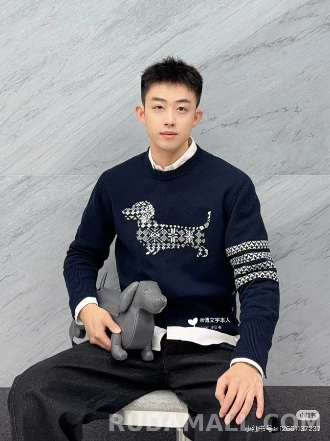 톰브라운 톰브라운 닥스훈트 패턴 니트 스웨터 상세 이미지