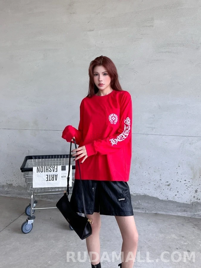 크롬하츠 크롬하츠 레터링 포켓 긴팔 티셔츠 상세 이미지