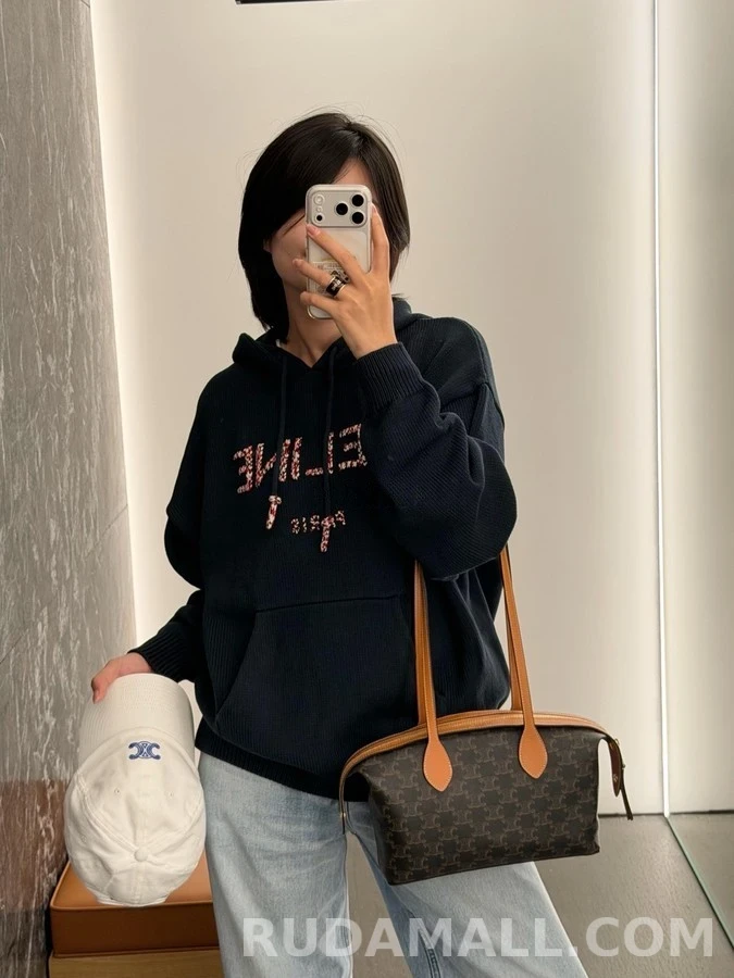 셀린느 셀린느 패턴 로고 후드티 상세 이미지