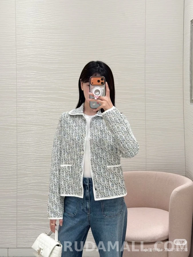 디올 디올 오블리크 자카드 니트 가디건 상세 이미지