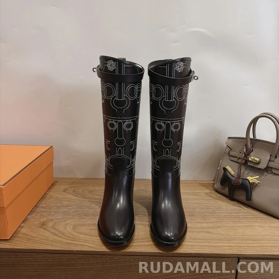 에르메스 에르메스 켈리 마구 패턴 롱 부츠 상세 이미지