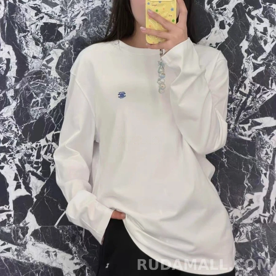 셀린느 셀린느 리브드 트리옹프 자수 긴팔 티셔츠 상세 이미지