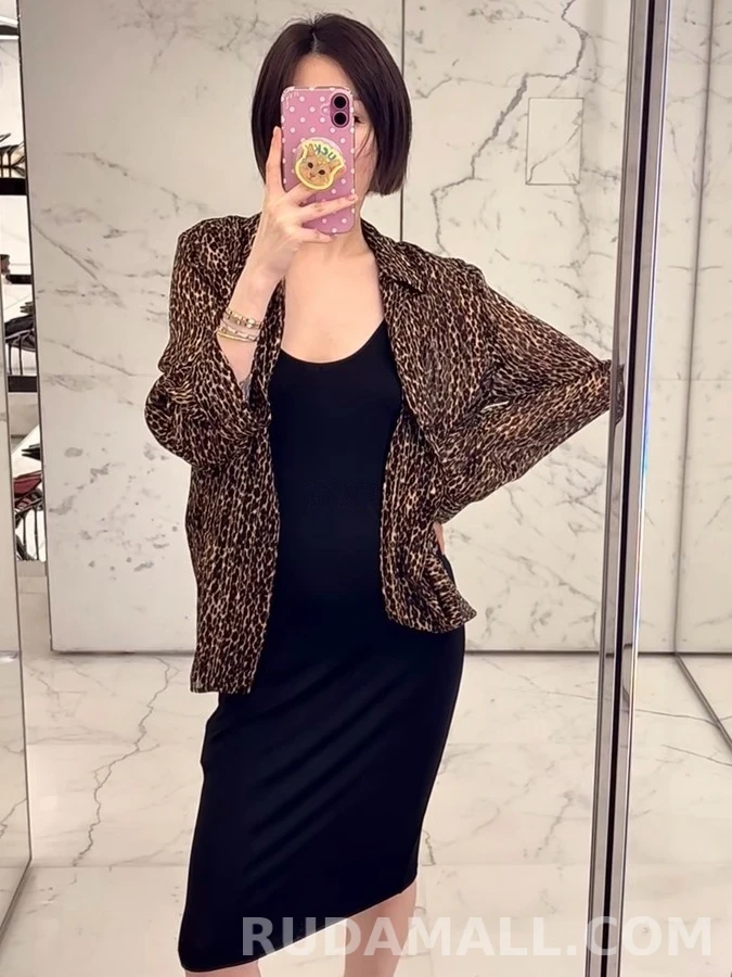 생로랑 세인트로랑 레오파드 실크 셔츠 상세 이미지