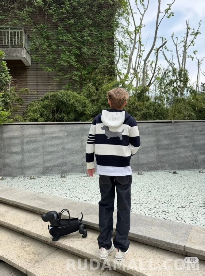 톰브라운 톰브라운 스트라이프 후드티 상세 이미지