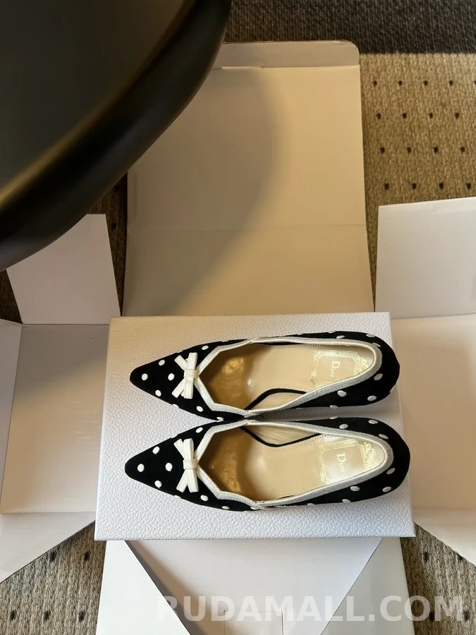 디올 디올 도트 보우 스틸레토 힐 상세 이미지