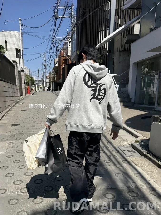 크롬하츠 크롬하츠 십자가 CH 로고 플록 후드티 상세 이미지