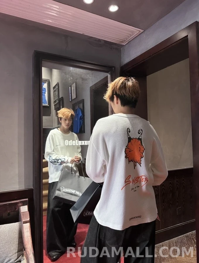 크롬하츠 크롬하츠 매티보이 화염 와플 긴팔 티셔츠 상세 이미지