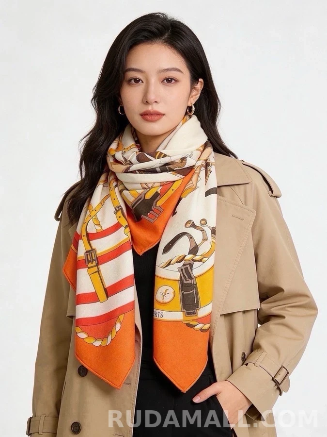 에르메스 에르메스 홀스 패턴 스카프 상세 이미지