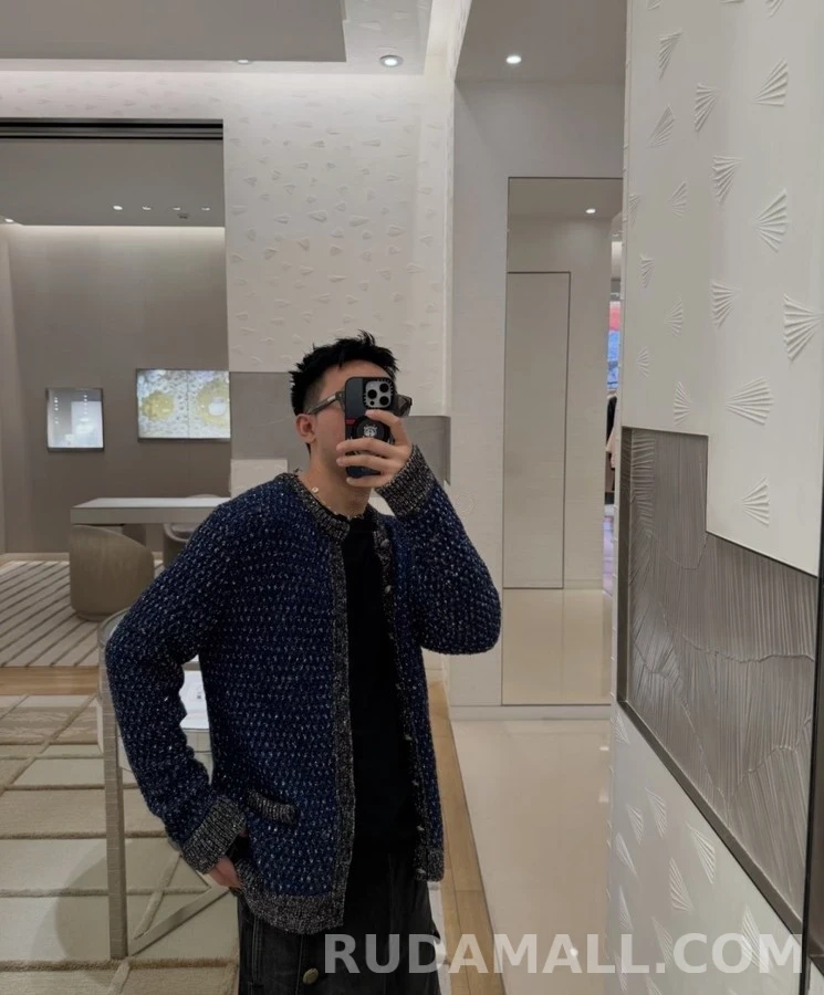 디올 디올 스팽글 라운드넥 가디건 상세 이미지