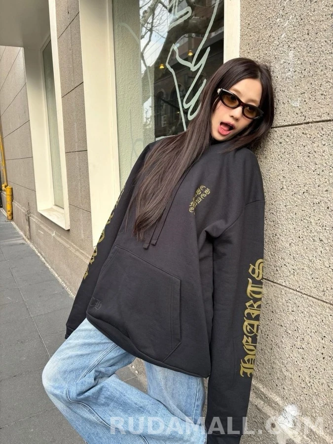 크롬하츠 크롬하츠 고딕 로고 후드 티셔츠 상세 이미지