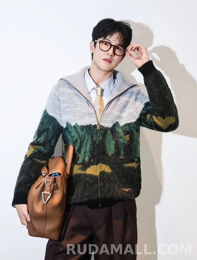루이비통 루이비통 모노그램 하이랜즈 패턴 지퍼 니트 가디건 상세 이미지