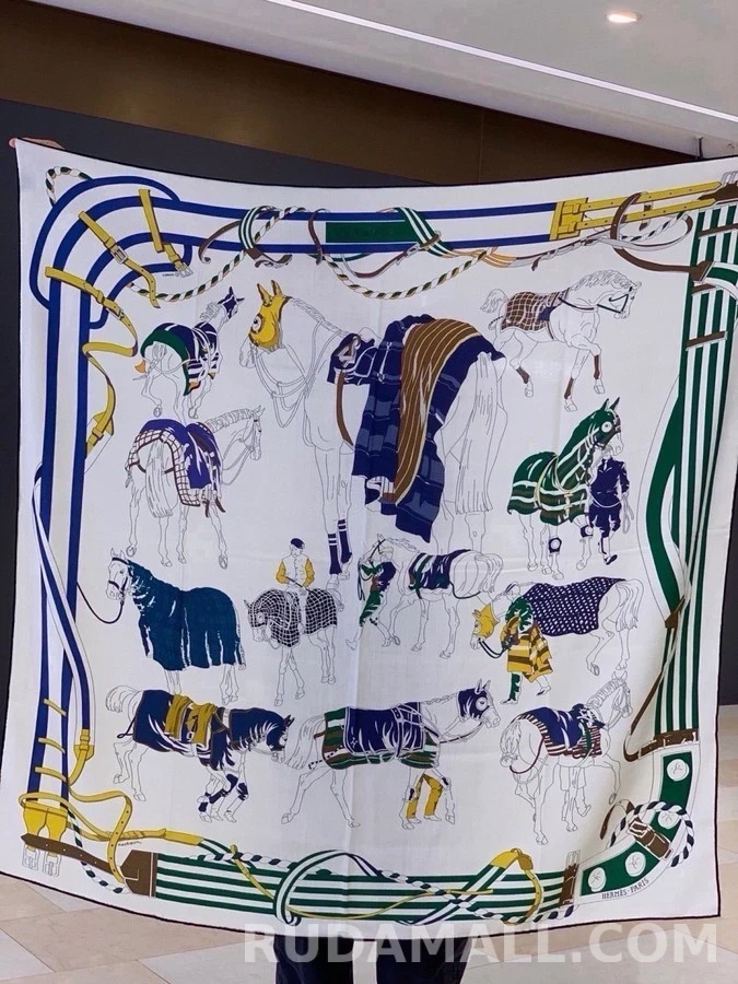 에르메스 에르메스 홀스 스트랩 패턴 스카프 상세 이미지