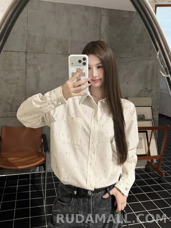 샤넬 샤넬 별점무늬 스트라이프 셔츠 상세 이미지