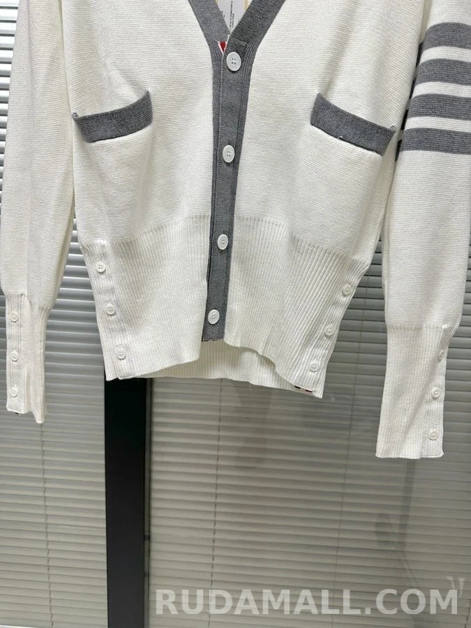 톰브라운 톰브라운 삼선 리브 니트 가디건 상세 이미지