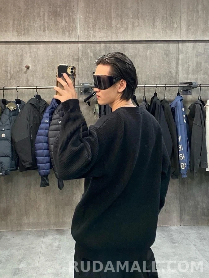 발렌시아가 발렌시아가 리브드 슬리브 라벨 가디건 상세 이미지