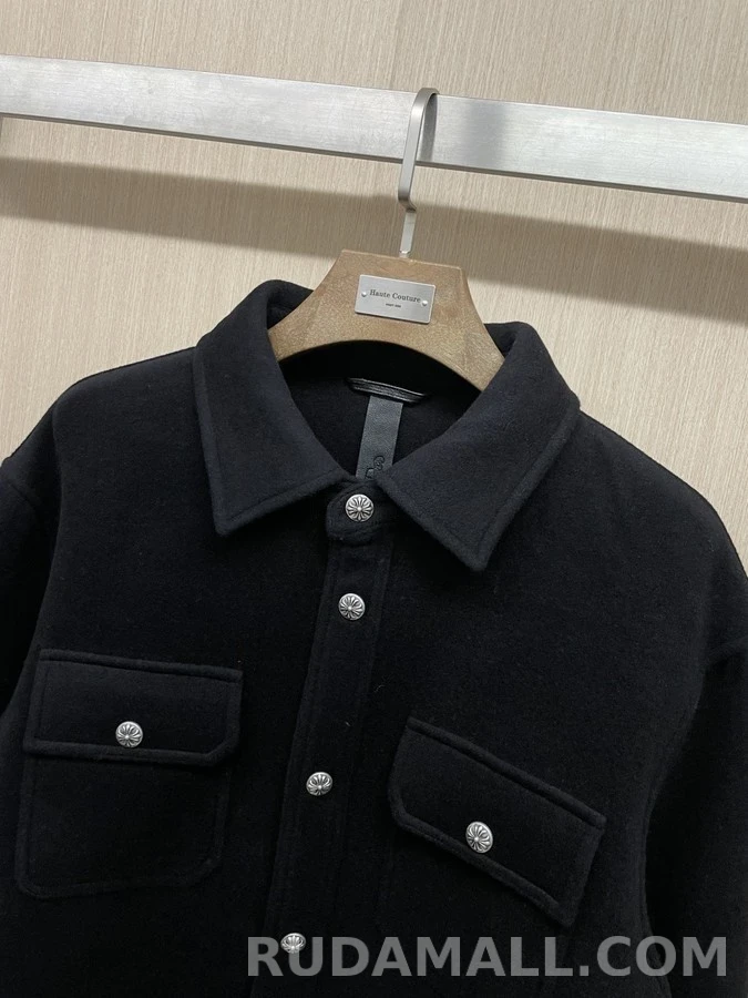 크롬하츠 크롬하츠 크로스 버튼 포켓 울 셔츠 상세 이미지