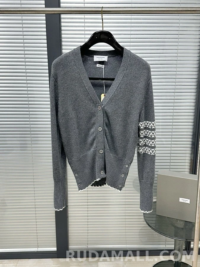 톰브라운 톰브라운 패턴 슬리브 니트 가디건 상세 이미지