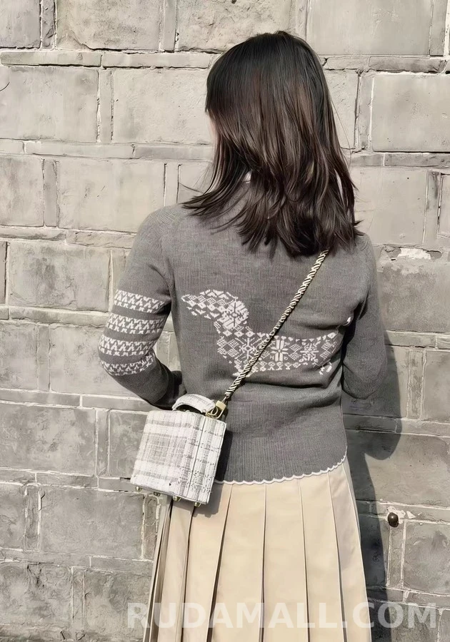 톰브라운 톰브라운 패턴 슬리브 니트 가디건 상세 이미지