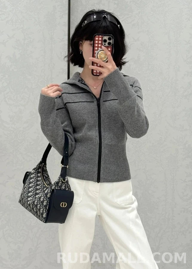 디올 디올 Oblique 스트라이프 양면 가디건 상세 이미지