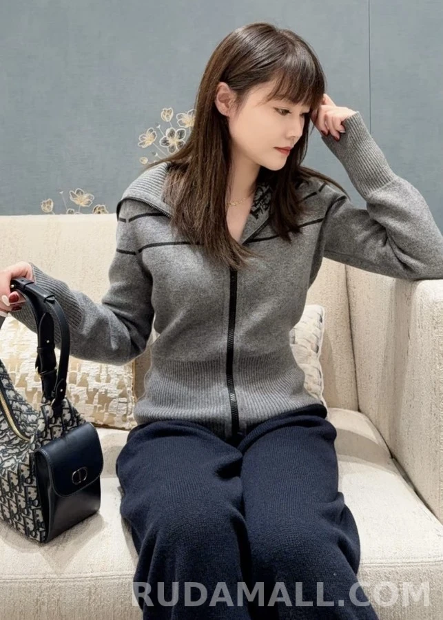 디올 디올 Oblique 스트라이프 양면 가디건 상세 이미지
