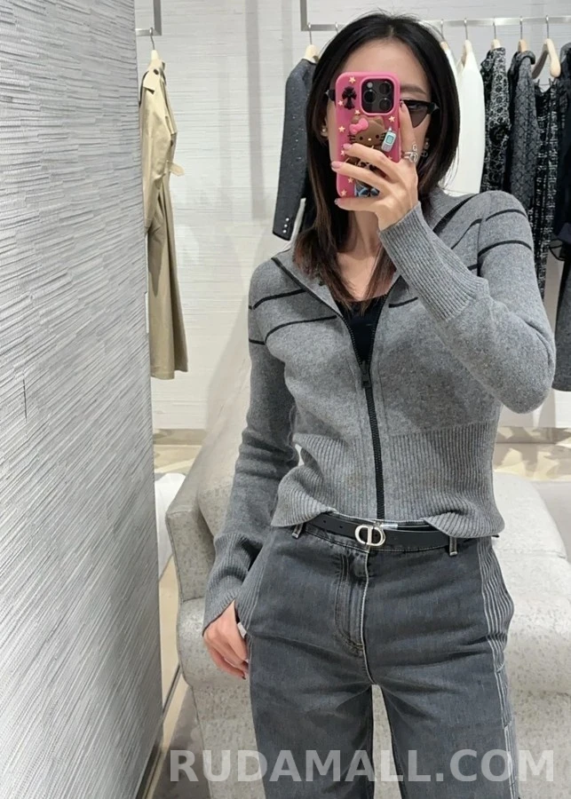 디올 디올 Oblique 스트라이프 양면 가디건 상세 이미지