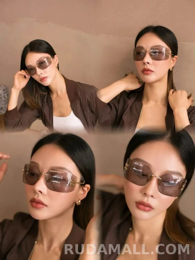 미우미우 미우미우 오버사이즈 림리스 선글라스 상세 이미지