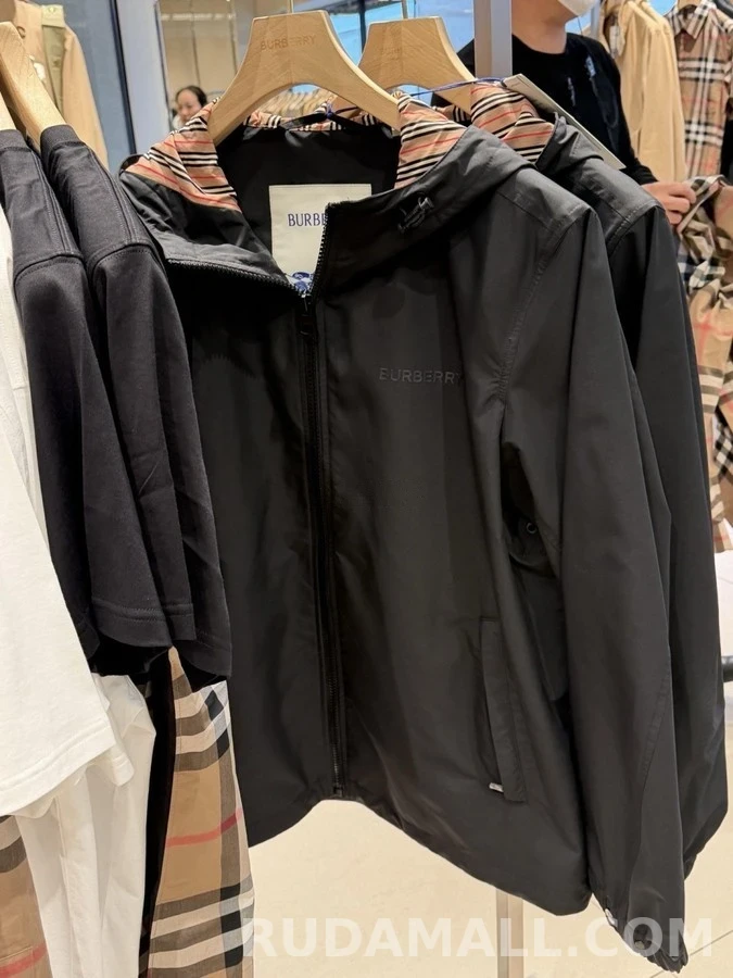 버버리 버버리 체크 안감 로고 후드집업 상세 이미지