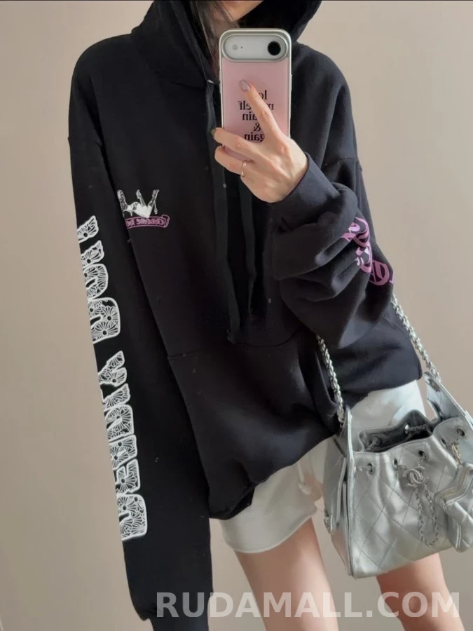 크롬하츠 크롬하츠 데들리돌 프린트 후드 상세 이미지