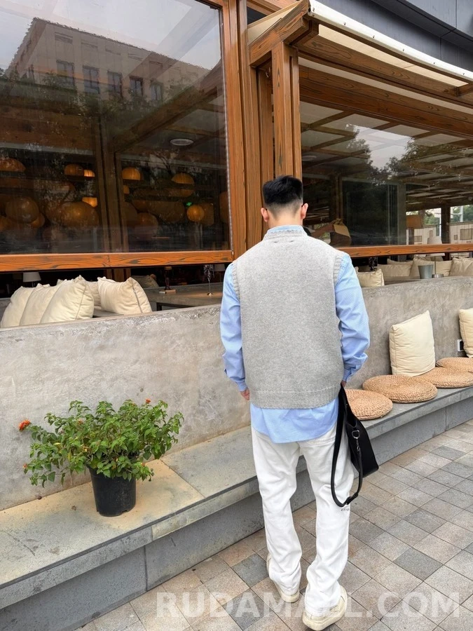 메종 마르지엘라 메종마르지엘라 레터링 니트 베스트 상세 이미지