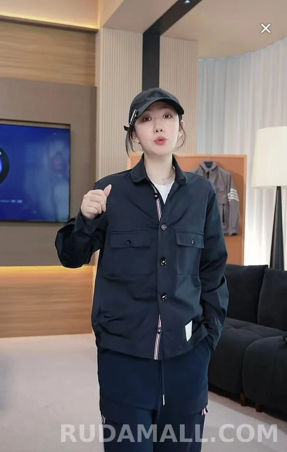 톰브라운 톰브라운 피터팬 칼라 워크웨어 셔츠 상세 이미지