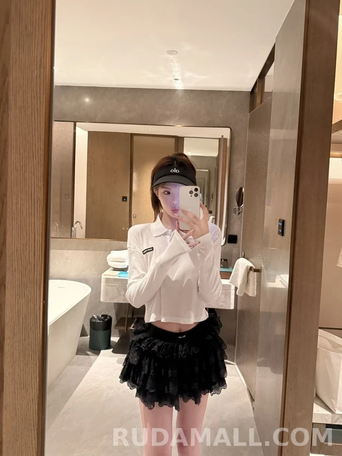폴로 랄프 로렌 폴로 랄프 로렌 크롭 폴로 카라 긴팔 티셔츠 상세 이미지