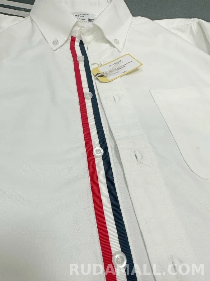 톰브라운 톰브라운 트리컬러 버튼다운 셔츠 상세 이미지