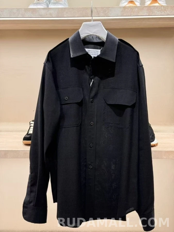 메종 마르지엘라 메종마르지엘라 명선 장식 견장 셔츠 상세 이미지