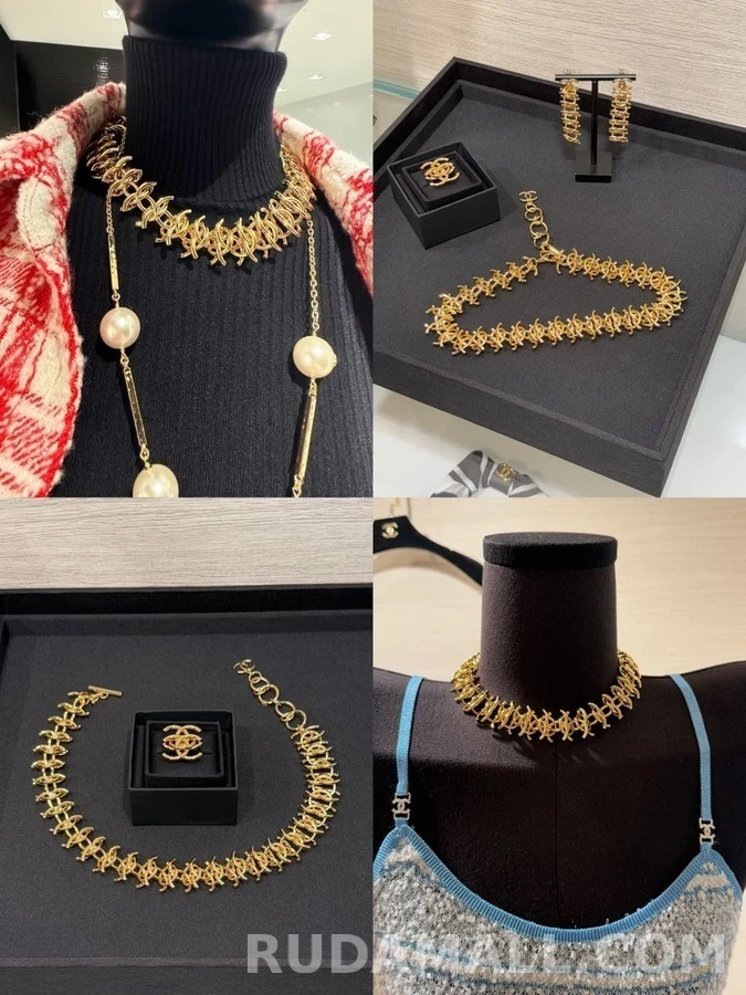 샤넬 샤넬 겹겹이 더블 C 초커 목걸이 상세 이미지