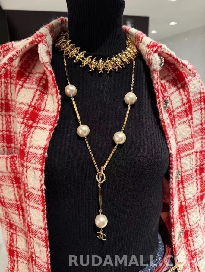 샤넬 샤넬 겹겹이 더블 C 초커 목걸이 상세 이미지