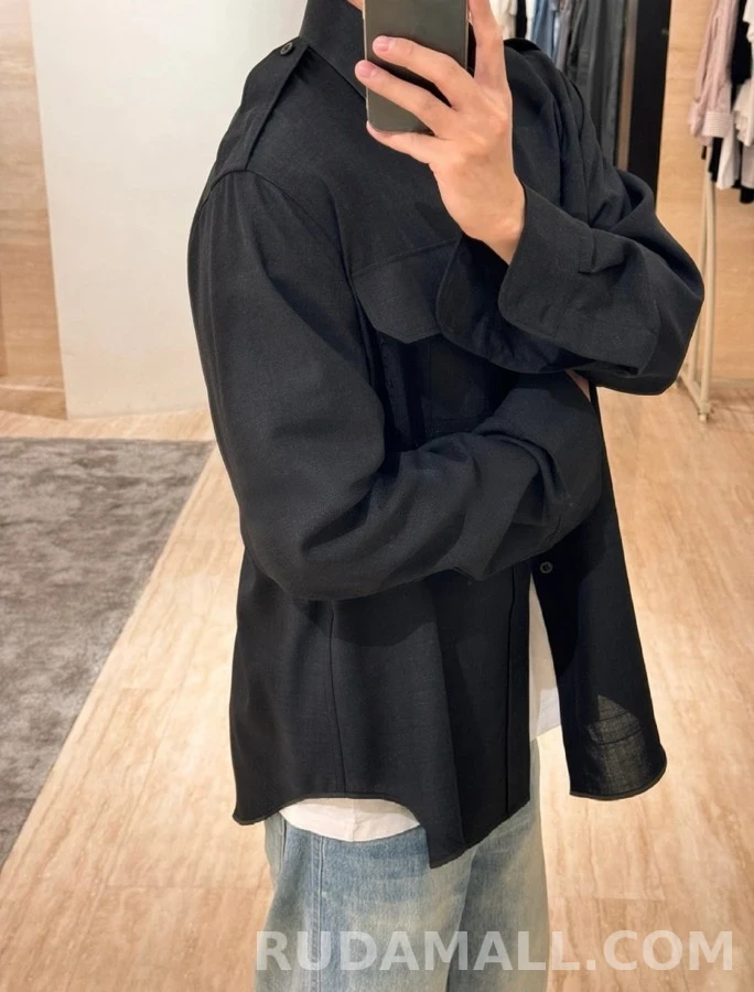 메종 마르지엘라 메종마르지엘라 디스트레스드 울 셔츠 상세 이미지