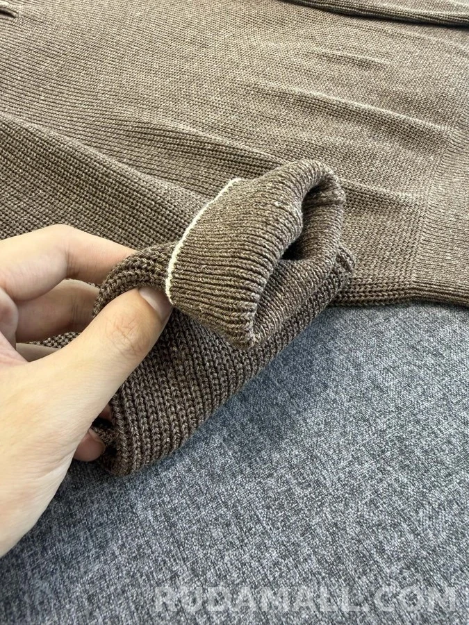 브루넬로 쿠치넬리 브루넬로 쿠치넬리 골지 헨리넥 긴팔 티셔츠 상세 이미지