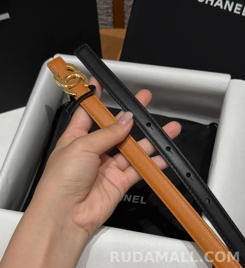 샤넬 샤넬 더블C 리버서블 가죽 벨트 상세 이미지