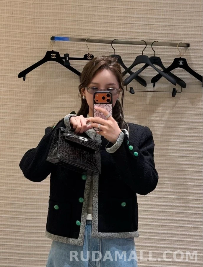샤넬 샤넬 트위드 펄 트림 자켓 상세 이미지