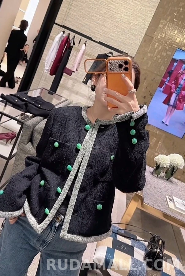 샤넬 샤넬 트위드 펄 트림 자켓 상세 이미지