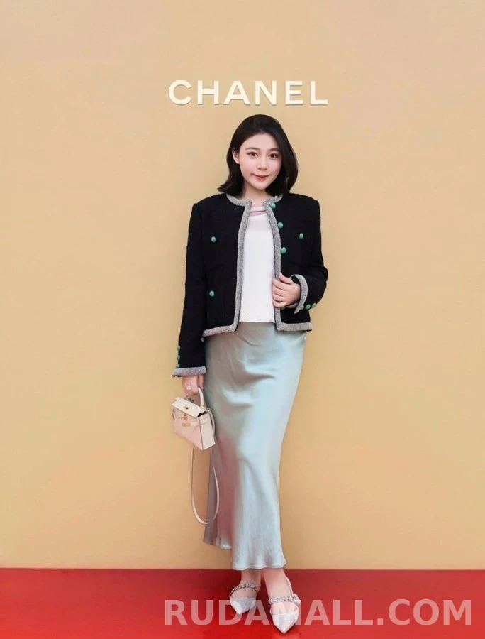 샤넬 샤넬 트위드 펄 트림 자켓 상세 이미지